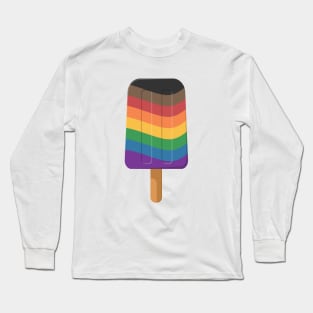 Cute  Inclusive Rainbow Pride Flag Popsicle Long Sleeve T-Shirt